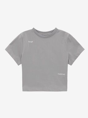 NWT MATIN KIM KEYWORD LETTERING CROP TOP IN LIGHT GREY (ONE SIZE)